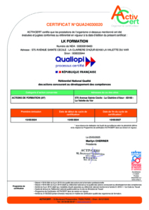 Certificat QUALIOPI – v2 – LK FORMATION – Eurl